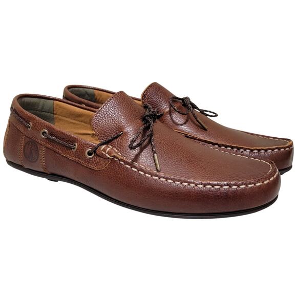 Barbour Other - Barbour Men Moc Toe Slip On Driving Loafers Jenson Size US 12 UK 11 Cognac Brown
